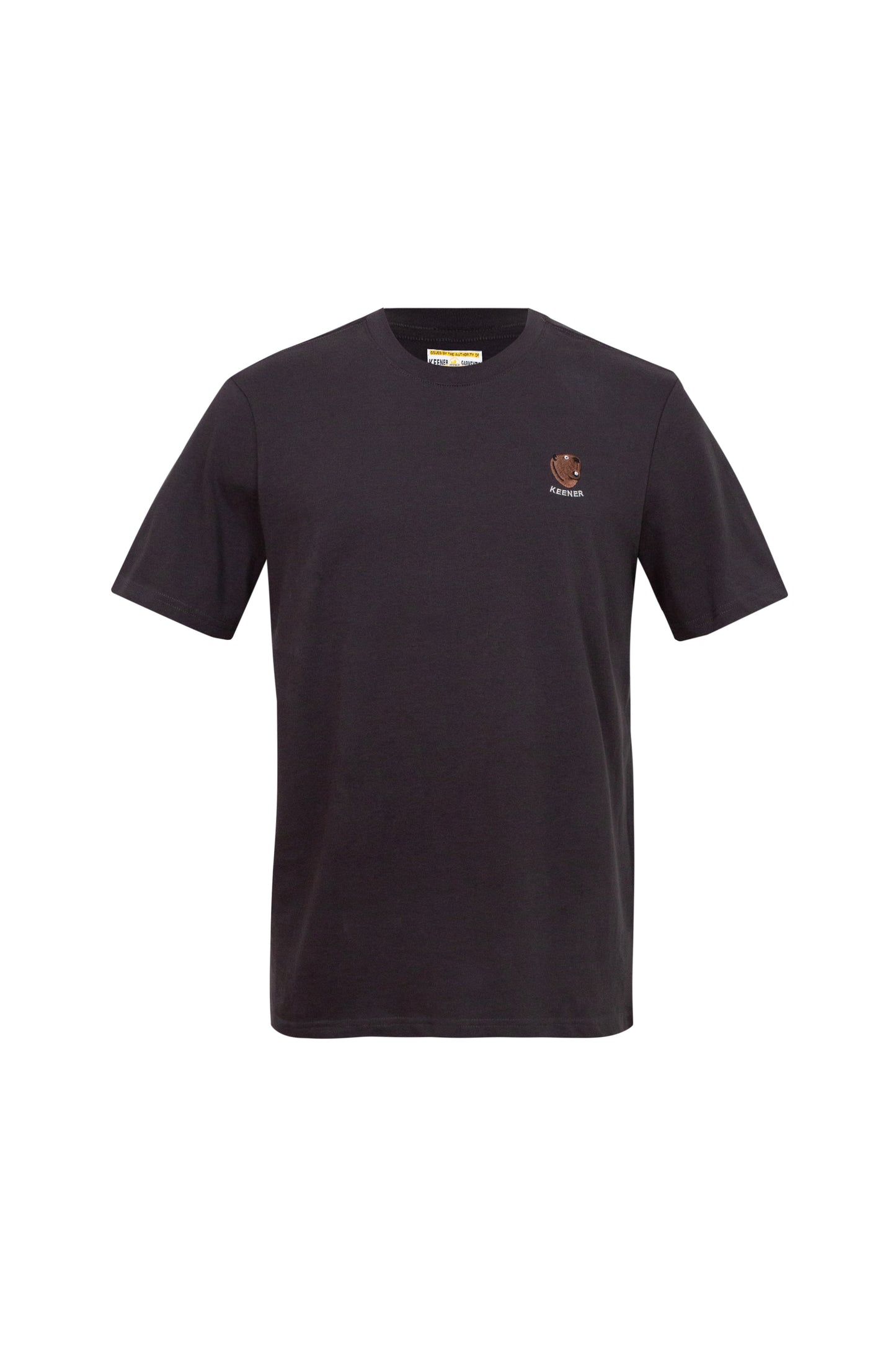Beaver t - faded black - front